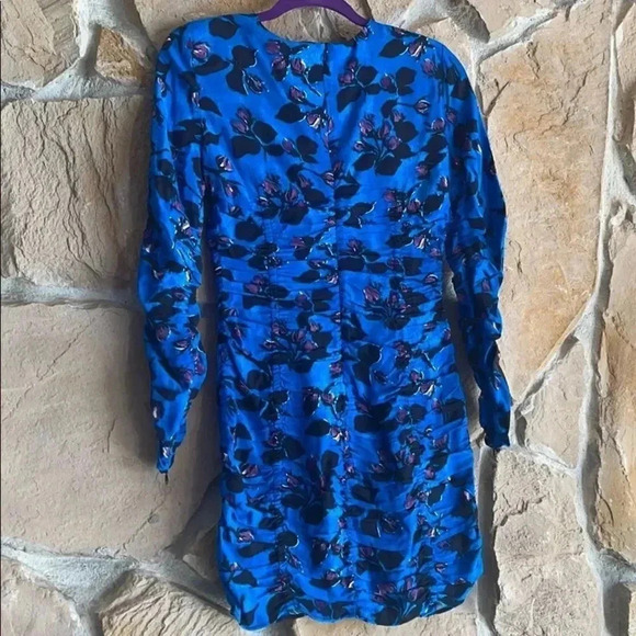 Zara Blue & Purple Floral Dress - Picture 12 of 13